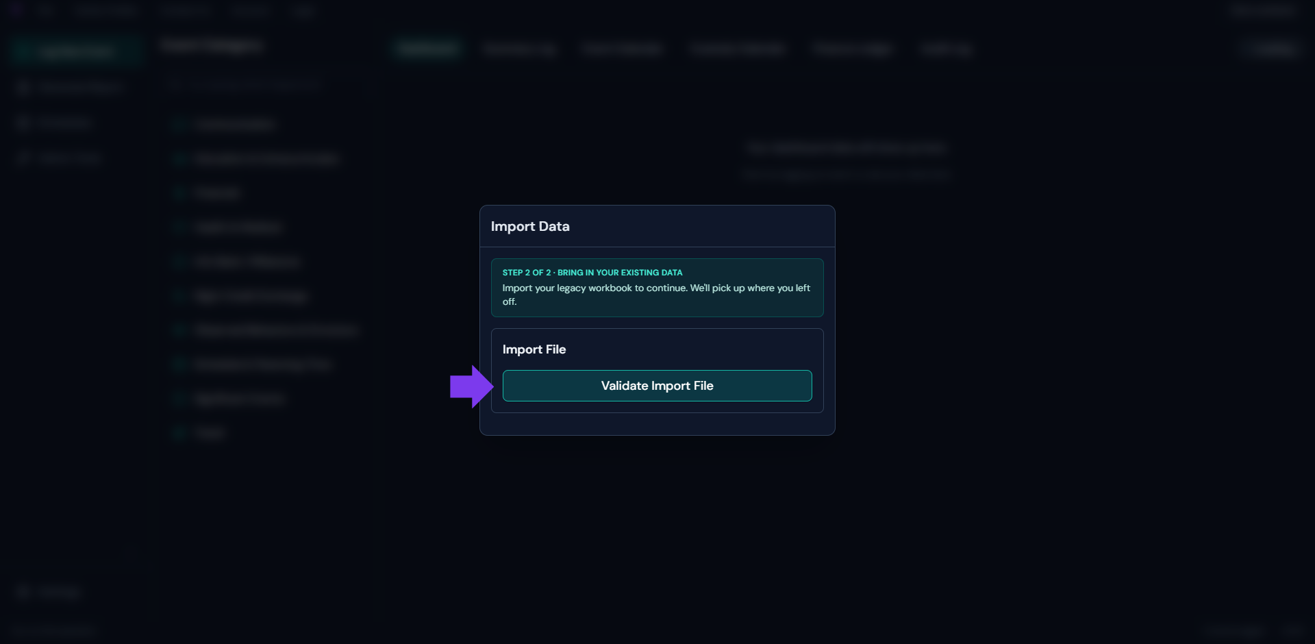 Select import file